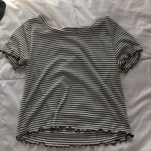 Striped Crop Tee NWOT